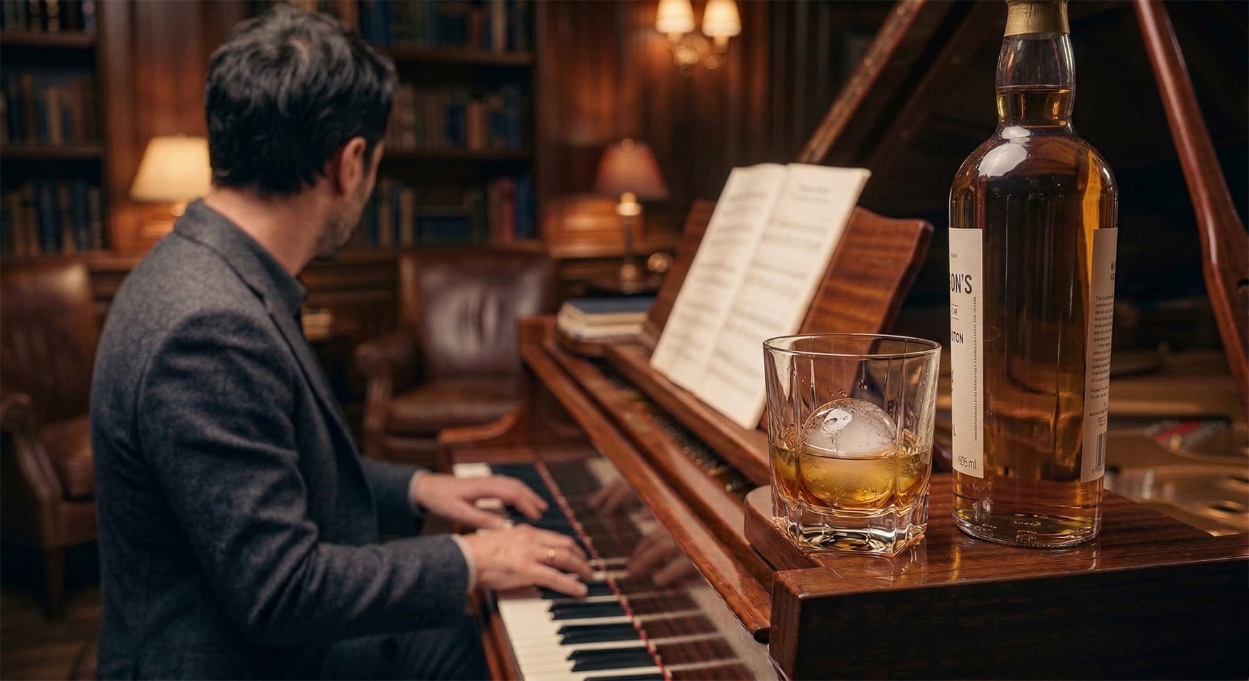 Piano + whiskey